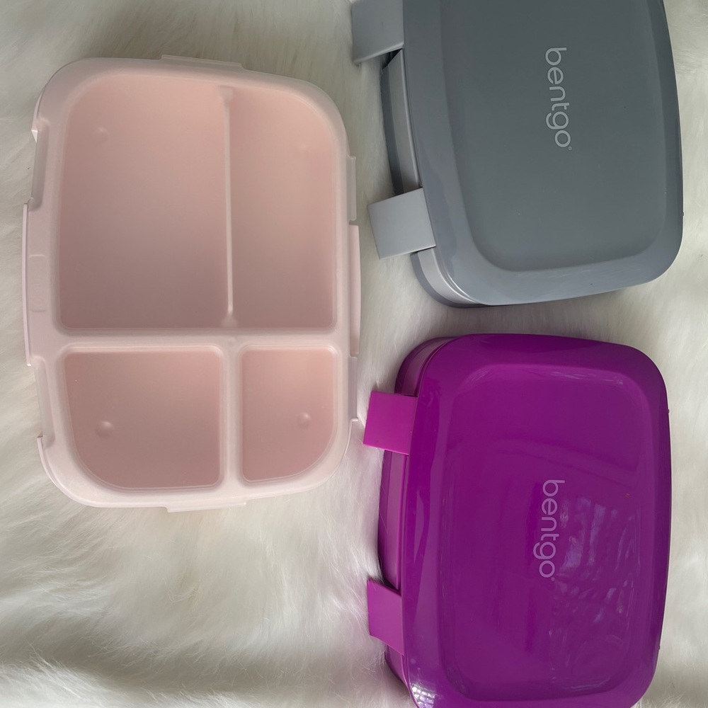 Pink, Gray, and Purple Lunch Box Set